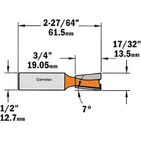 Cmt Grad- / sinkfräs 818.635.11; S=12,7 mm; D=13,5 mm