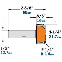 Cmt Hålkärlsfräs ; S=1/2''; D=31,7 mm