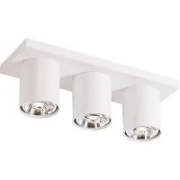 QAZQA Modern takspotlight vit 3-ljus - Tubo