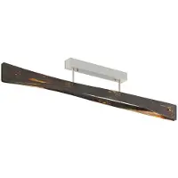 Quitani LED taklampa Lian , dimbar, Brun / rost, Vardagsrum / matsal, Aluminium / grå / zink, Design, LED-taklampa