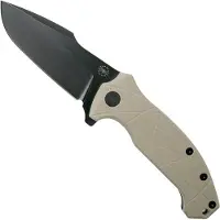 Amare Coloso, tan G10, black blade, pocket knife
