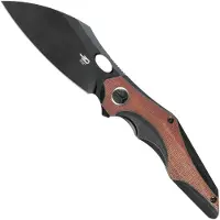 Bestech Nogard - Blackwash - Natural Canvas Micarta fällkniv, svart