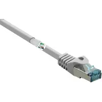 Renkforce RF-5191008 RJ45 Nätverkkabel, Patchkabel CAT 6A S/FTP 30.00 m Grå Flamskyddsmedel, med låsskydd 1 st