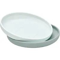 Cam Cam Tallrikar - Silikon - 2-pack - Regnbåge - Blue Mix - - One Size - Tallrik