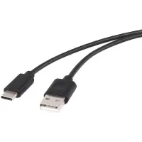 Renkforce USB-kabel USB 2.0 USB-A kontakt, USB-C-kontakt 1.50 m Svart guldpläterad kontakt RF-4288950