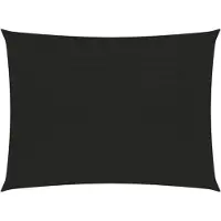 vidaXL Solsegel 160 g/m² svart 5x6 m HDPE