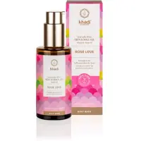 Khadi ROSE LOVE Ayurvedisk Elixir Hud & Sjl Kroppsolja 100% Naturlig rt & Vegan Lyxig Sknhetsolja Skmmande Regenererande & Nrande 3,38 oz