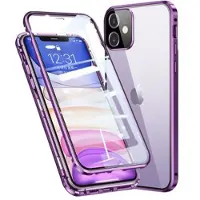 Mtp Products iPhone 11 Magnetisk Skal med Härdat Glas - Lila