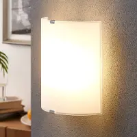 LINDBY Vägglampa Phil , dimbar, Vitt / opal, Hall, Glas, Modern, Vägglampa, vägglampa inomhus