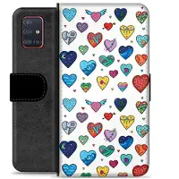 Mtp Products Samsung Galaxy A51 Premium Plånboksfodral - Hjärter
