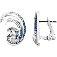 Thomas Sabo wave with blue stones örhängen H2225-644-1