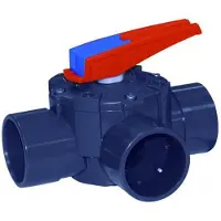 Cepex 15765 Ø50-63 3-vägs Rotationsdiskventil Hona/hane Med Solventuttag Epdm O-ringar Och Silikonpackning