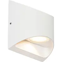 QAZQA Modern utomhusvägglampa vit inkl. LED 2-ljus IP54 - Mal