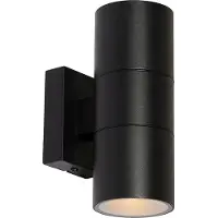 QAZQA Modern utomhusvägglampa svart 2-ljus AR70 IP44 - Duo