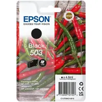 Epson 503 - 4.6 ml - svart - original - blister - bläckpatron - för EPL 5200 RIP Station 5200 WorkForce WF-2960