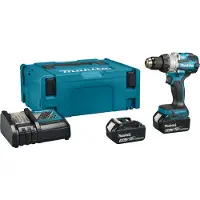 Makita DHP489RTJ, Eldriven skruvdragare, Pistolhandtag, 1/2, Svart, Blå, Borstlös, 1800 RPM