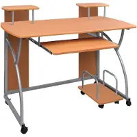 vidaXL Datorbord brun 110x52x88,5 cm konstruerat trä