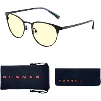 Gunnar Optiks Apex, Unisex, Oval, Svart, Blå, Bärnsten, 5,1 cm, 14 cm