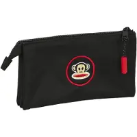 Safta Trousse Fourre-Tout Triple - Paul Frank - Campers Noir - Enfant - Synthétique svart