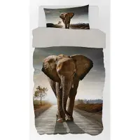 Licens Elefant sängkläder - 100% bomull - Barnsängkläder 140x200 cm