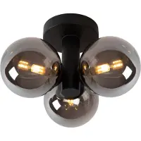 Lucide Taklampa Trudy, dimbar, Svart, Badrum, Glas, Modern, Taklampa