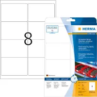 Herma Special - Matt - borttagbar självhäftning - vit - 99.1 x 67.7 mm 160 etikett (er) (20 ark x 8) etiketter