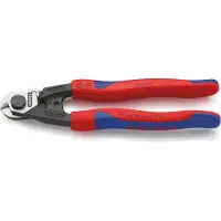 Knipex 95 62 190 Vajersax Lämplig för Aluminium- och kopparkablar, enkel- och flertrådig, medelhårda vajrar 7 mm 10 mm² 7