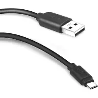 SBS TECABLEMICROC30K, 1,5 m, USB A, USB C, USB 3.2 Gen 1 (3.1 Gen 1), Hane/Hane, Svart