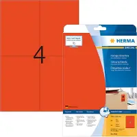 Herma Avtagbara etiketter A4 | 105 x 148mm | 4562 | röd | 80st