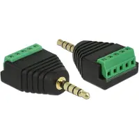DeLOCK 65947 65947 Teleplugg Audio Adapter [1x Teleplugg 3.5 mm - 1x Uttag] Svart, Grön
