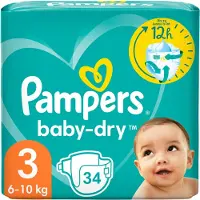 Pampers Baby Dry Blöjor Storlek 3 Midi 34 st (6-10kg)