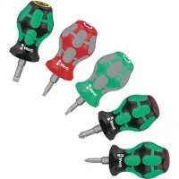 Wera Skruvmejselsats WE05008872001; Stubby Set 3; 25 mm; 5 st.