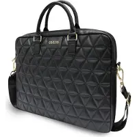 GUESS Quiltad väska för en 16" bärbar dator - svart