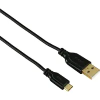 Hama Kabel USB-USB-Micro B Guld Svart 0.75m