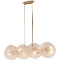 Maytoni Hänglampa Aster, dimbar, Mässing / guld, Vardagsrum / matsal, Glas, Pendellampa