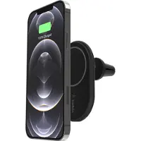 Belkin BoostCharge - Trådlös laddningshållare för bil + bilströmsadapter - 10 Watt - svart - för Apple iPhone 12, 12 mini, 12 Pro, 12 Pro Max, 13, 13 mini, 13 Pro, 13 Pro Max