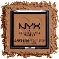 Nyx Can’t Stop Won’t Stop Mattifying Powder Kompaktpuder 6 g Nr. 08 - Mocha