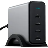 Satechi - Strömadapter - AC 100-240 V - 165 Watt - utgångskontakter: 4 - Europa - rymdgrå
