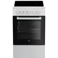 Beko Fss57000gw Glaskeramikhäll Med Ugn 4 Brännare