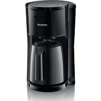 Severin Isolerad filterkaffebryggare - KA9307, 8 koppar, 2 isolerade kannor, droppskydd, 1000 W, svart