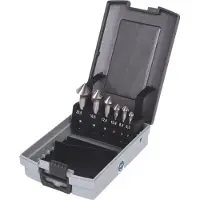 Ks Tools 336.0456 kon-/slipförsänkare 6,3/8,3/10,4/12,4/16,5/20,5 mm HSS-Co, cylindrisk skaft 1 st