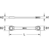 Ks Tools 5034404 503.4404 Dubbel ringnyckel Nyckelvidd (Tum) (för titel) 5/8 - 9/16