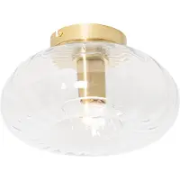 QAZQA Smart taklampa guld med glas inkl. Wifi P45 - Ayesha