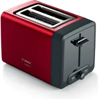 Bosch DesignLine TAT4P424 - Brödrost - 2 skiva - 2 Kortplatser - röd