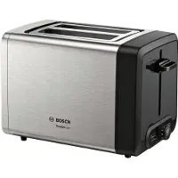 Bosch DesignLine TAT4P420 - Brödrost - 2 skiva - 2 Kortplatser - rostfritt stål/svart