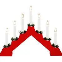 Konstsmide Elljusstake 7 Ljus Trä 38 cm Gnosjö Konstsmide