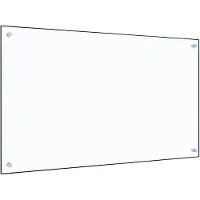 vidaXL Stänkskydd transparent 100x60 cm härdat glas