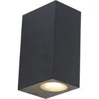 QAZQA Set med 3 smarta vägglampor svarta 2-ljus IP44 inkl. Zigbee GU10 - Baleno