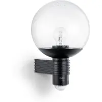 Steinel Utomhus vägglampa med rörelsesensor L 400 S, Svart, Glas, Modern