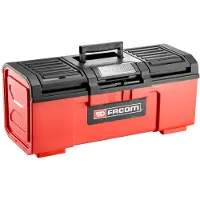 Facom BP.C24NPB Tool Box - 24 Heavy-Duty Plastic Case with Auto-Locking Lid